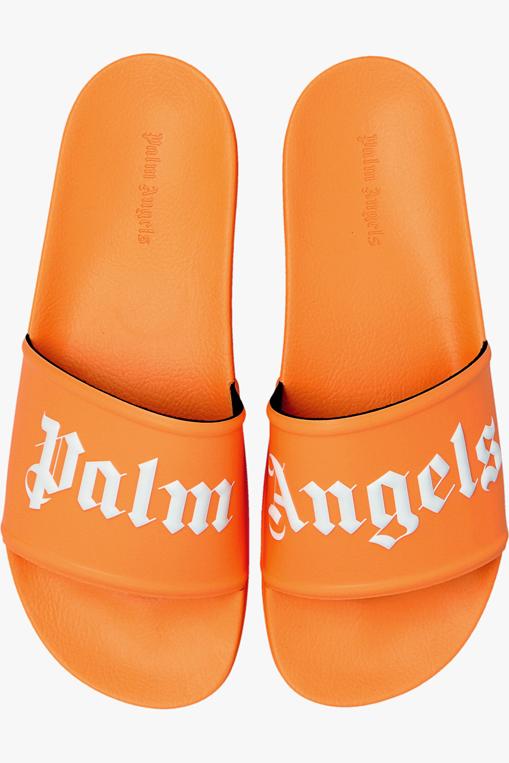 Orange Slides with logo Palm Angels Vitkac Spain